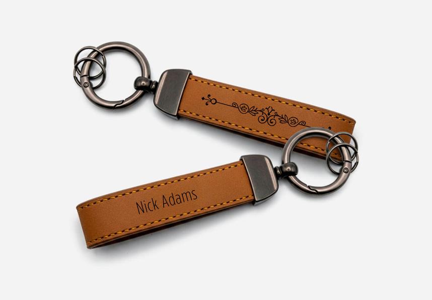 Leather keychain